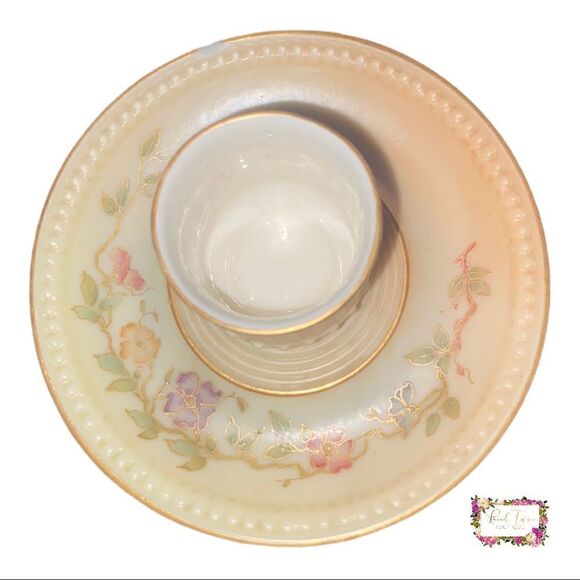 Antique Royal Worcester Match Striker Beautiful Floral - Picture 5 of 7